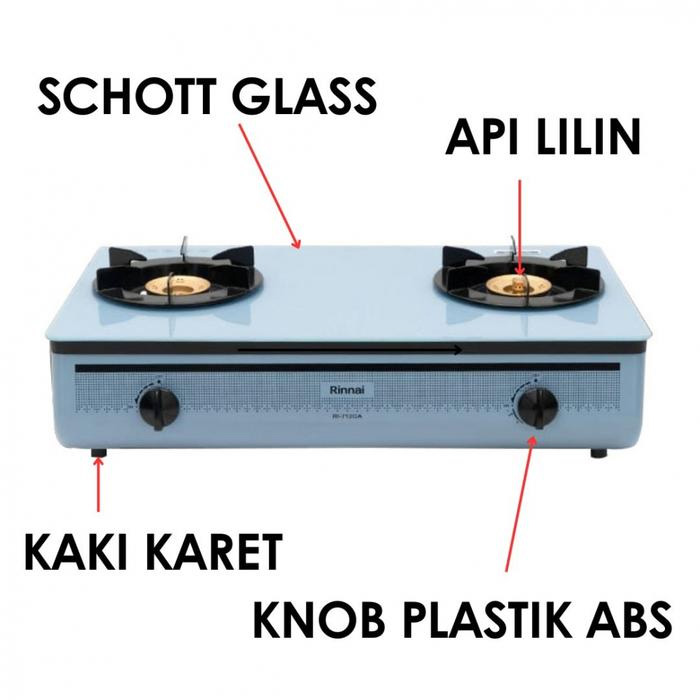 Rinnai Kompor Gas 2 Tungku - RI712GAOB
